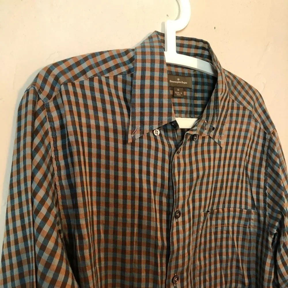 Ermenegildo Zegna linen button down shirt.